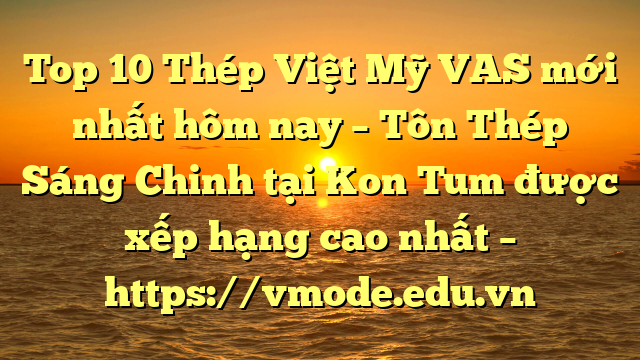 Top 10 Thép Việt Mỹ VAS mới nhất hôm nay – Tôn Thép Sáng Chinh tại Kon Tum  được xếp hạng cao nhất – https://vmode.edu.vn