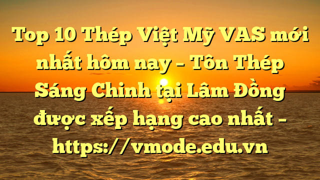 Top 10 Thép Việt Mỹ VAS mới nhất hôm nay – Tôn Thép Sáng Chinh tại Lâm Đồng  được xếp hạng cao nhất – https://vmode.edu.vn