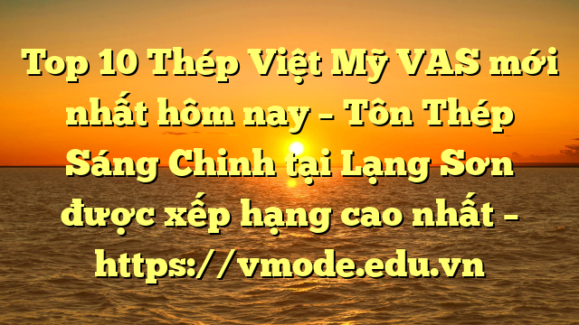Top 10 Thép Việt Mỹ VAS mới nhất hôm nay – Tôn Thép Sáng Chinh tại Lạng Sơn  được xếp hạng cao nhất – https://vmode.edu.vn