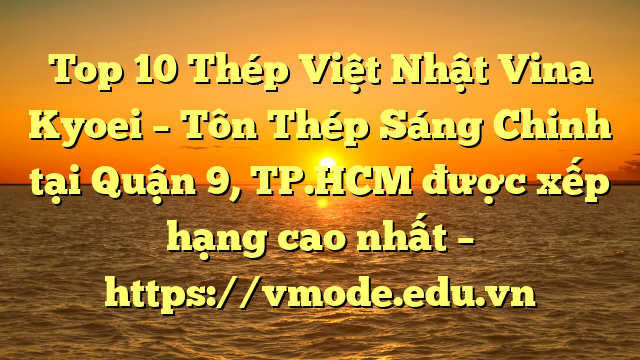 Top 10 Thép Việt Nhật Vina Kyoei – Tôn Thép Sáng Chinh tại Quận 9, TP.HCM  được xếp hạng cao nhất – https://vmode.edu.vn