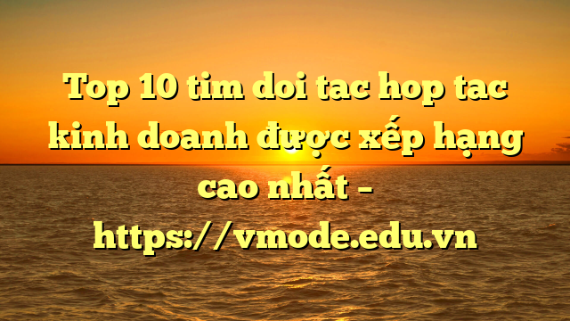 Top 10 tim doi tac hop tac kinh doanh được xếp hạng cao nhất – https://vmode.edu.vn