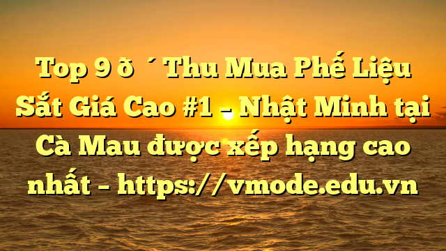 Top 9 🔴Thu Mua Phế Liệu Sắt Giá Cao #1 – Nhật Minh tại Cà Mau  được xếp hạng cao nhất – https://vmode.edu.vn