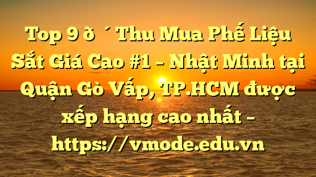 Top 9 🔴Thu Mua Phế Liệu Sắt Giá Cao #1 – Nhật Minh tại Quận Gò Vấp, TP.HCM  được xếp hạng cao nhất – https://vmode.edu.vn
