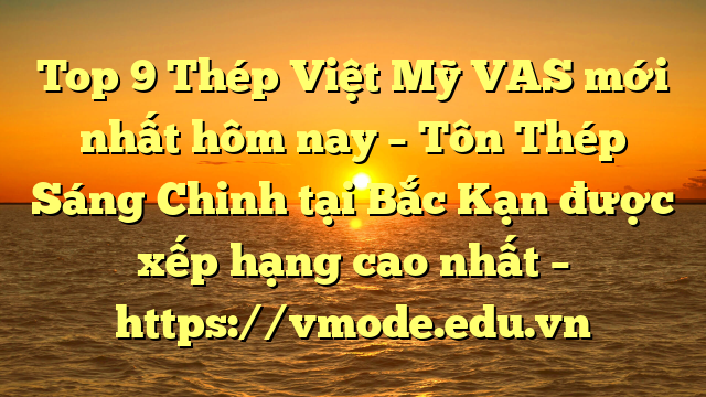 Top 9 Thép Việt Mỹ VAS mới nhất hôm nay – Tôn Thép Sáng Chinh tại Bắc Kạn  được xếp hạng cao nhất – https://vmode.edu.vn