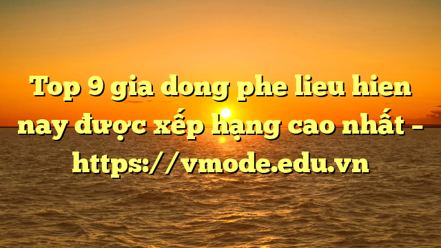 Top 9 gia dong phe lieu hien nay được xếp hạng cao nhất – https://vmode.edu.vn